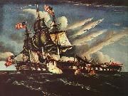 Thomas Chambers The Constitution and The Guerriere oil painting